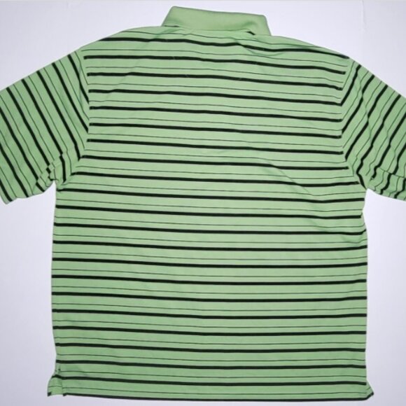 PGA Tour Mens Green and Black Striped Short Sleeve Polo Size XXL - Picture 2 of 10